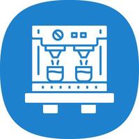 Coffee Machine Glyph Curve Icon Design vector