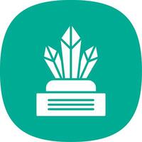 Crystals Glyph Curve Icon Design vector