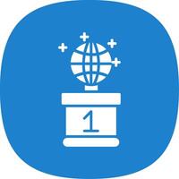 World Glyph Curve Icon Design vector