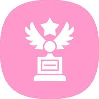 Wings Glyph Curve Icon Design vector