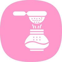 Coffee Filter Glyph Curve Icon Design vector