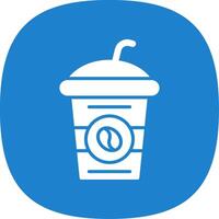 Coffee Cup Glyph Curve Icon Design vector