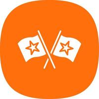 Flags Glyph Curve Icon Design vector