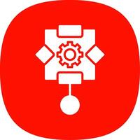 Algorithm Glyph Curve Icon Design vector
