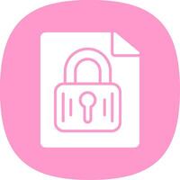 File Glyph Curve Icon Design vector