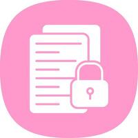 File Glyph Curve Icon Design vector