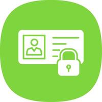 Identity Glyph Curve Icon Design vector