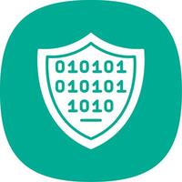 Shield Glyph Curve Icon Design vector