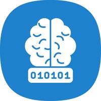 Artificial Intelligence Glyph Curve Icon Design vector