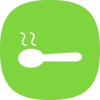 Spoon Glyph Curve Icon Design vector