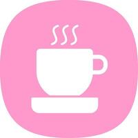 Cup Glyph Curve Icon Design vector