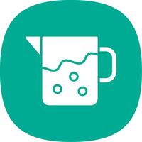 Pitcher Glyph Curve Icon Design vector