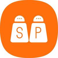 Salt And Pepper Glyph Curve Icon Design vector