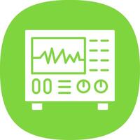 Oscilloscope Glyph Curve Icon Design vector