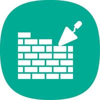 Brickwall Glyph Curve Icon Design vector