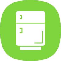 Fridge Glyph Curve Icon Design vector