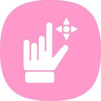 Drag Glyph Curve Icon Design vector