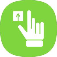 Hand Tap Glyph Curve Icon Design vector