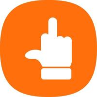Middle Finger Glyph Curve Icon Design vector
