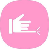 hand Call Glyph Curve Icon Design vector