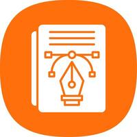 Glyph Curve Icon Design vector