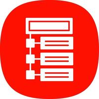 programa glifo curva icono diseño vector