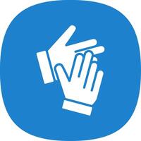 Clapping Glyph Curve Icon Design vector