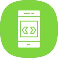 Arrow Glyph Curve Icon Design vector
