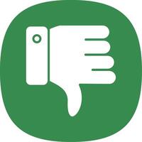 Dislike Glyph Curve Icon Design vector