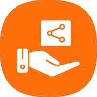 Share Glyph Curve Icon Design vector