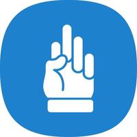 Fingers Glyph Curve Icon Design vector