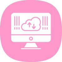 Computing Glyph Curve Icon Design vector
