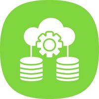 Data Storage Glyph Curve Icon Design vector