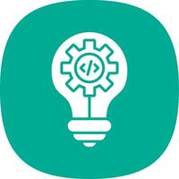 Idea Glyph Curve Icon Design vector