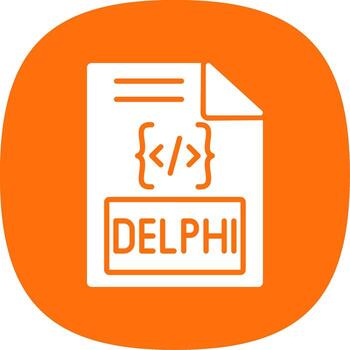 Delphi Glyph Curve Icon Design vector