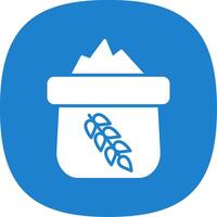 Flour Glyph Curve Icon Design vector