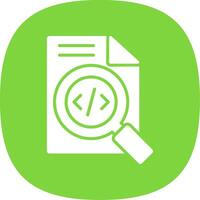 Search Glyph Curve Icon Design vector