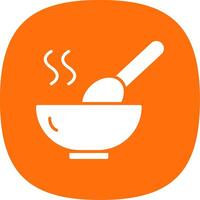 Soup Glyph Curve Icon Design vector