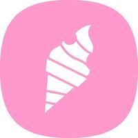 Ice Cream Glyph Curve Icon Design vector