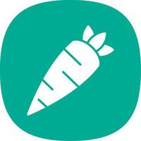 Carrot Glyph Curve Icon Design vector