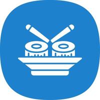 Sushi Glyph Curve Icon Design vector