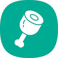 Ham Glyph Curve Icon Design vector