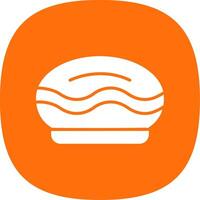 Pie Glyph Curve Icon Design vector