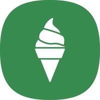 Ice Cream Glyph Curve Icon Design vector