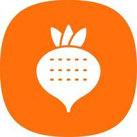 Turnip Glyph Curve Icon Design vector