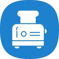 Toaster Glyph Curve Icon Design vector