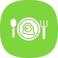 Breakfast Glyph Curve Icon Design vector