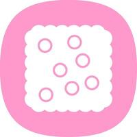 Cracker Glyph Curve Icon Design vector