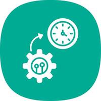 Time Management Glyph Curve Icon Design vector