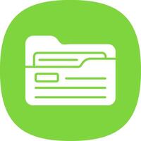 Folder Glyph Curve Icon Design vector